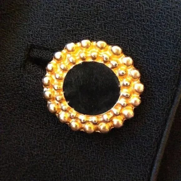 Vintage Designer Lilli Ann Blazer 70s Black Peplum Union Made in USA Medium - Picture 11 of 13